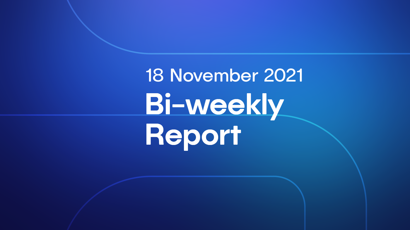 Zano Bi-weekly Report (18th November 2021)
