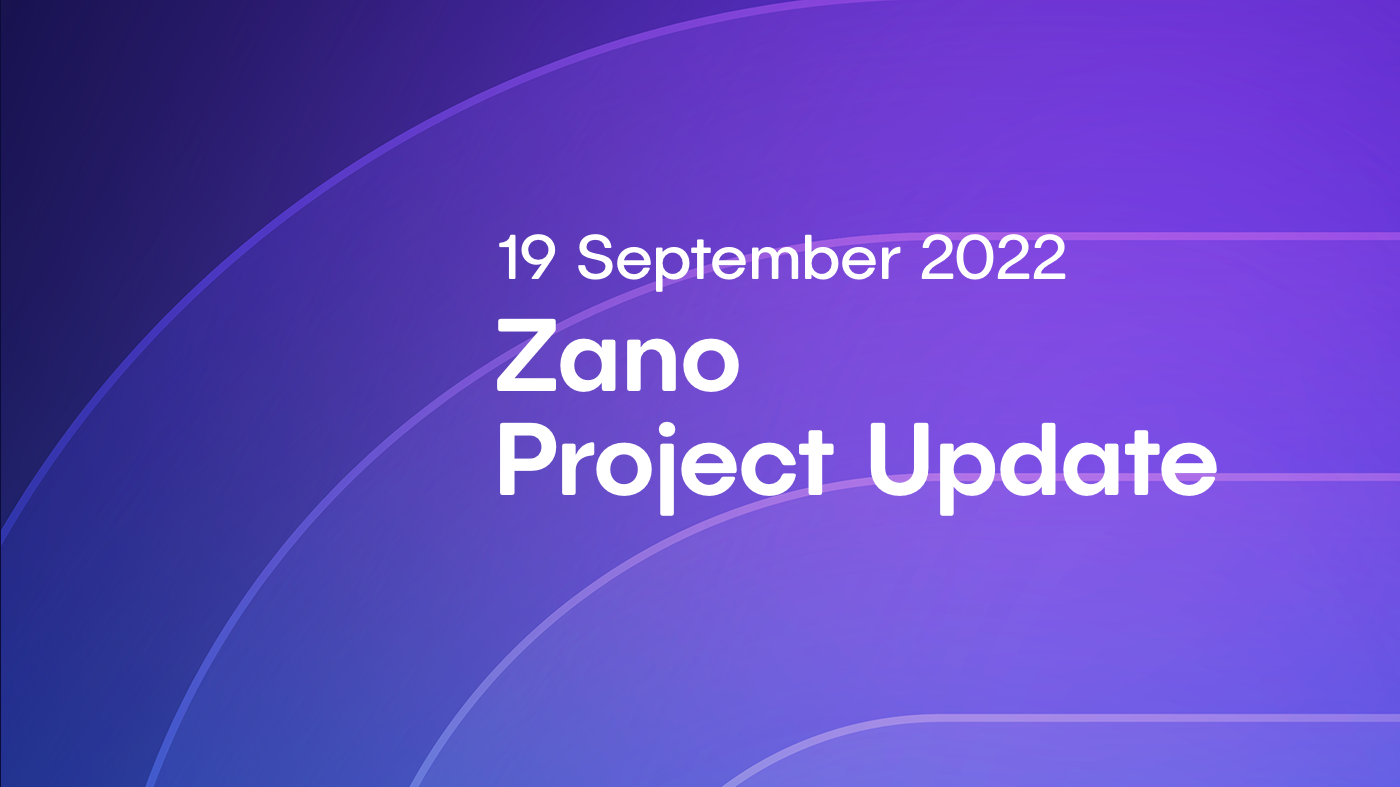 Zano Project Update (19th September 2022)
