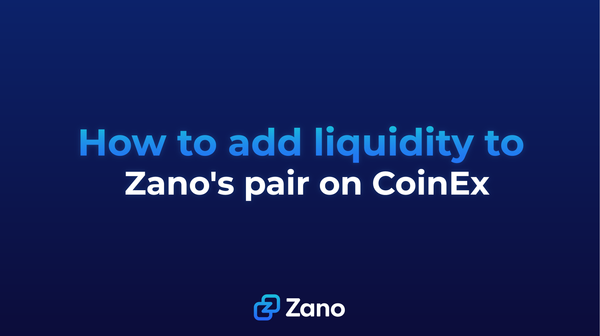 How to add liquidity to Zano's pair on CoinEx